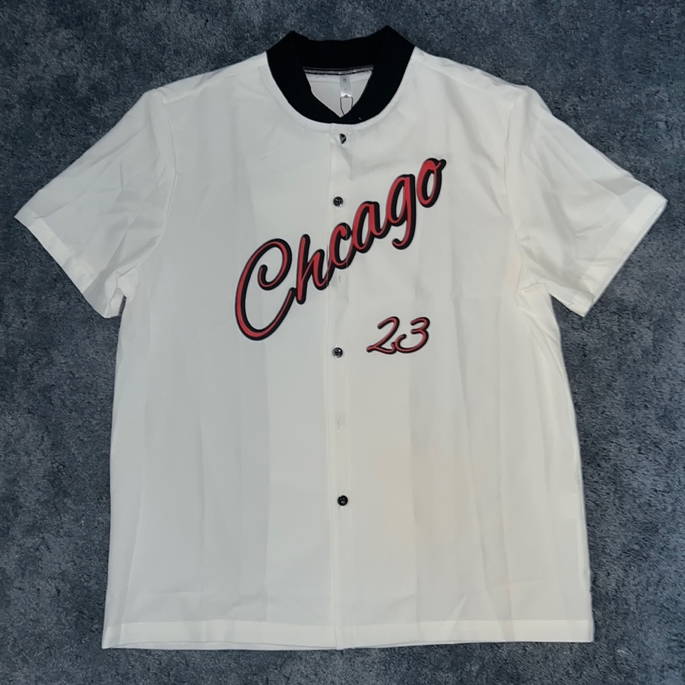 Chicago #23 white/black/red jersey shirt